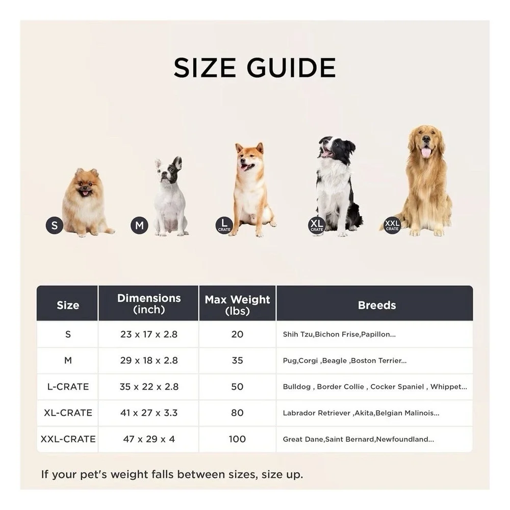 Bedsure Orthopedic Dog Bed Mat Size Large 35x22